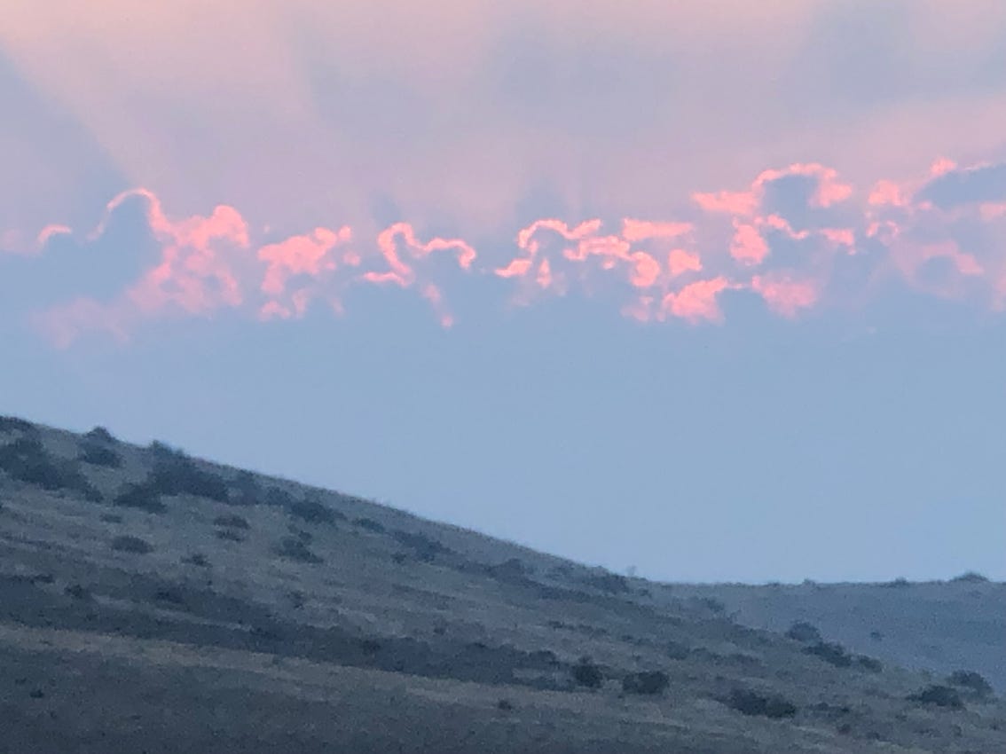 fire clounds morning